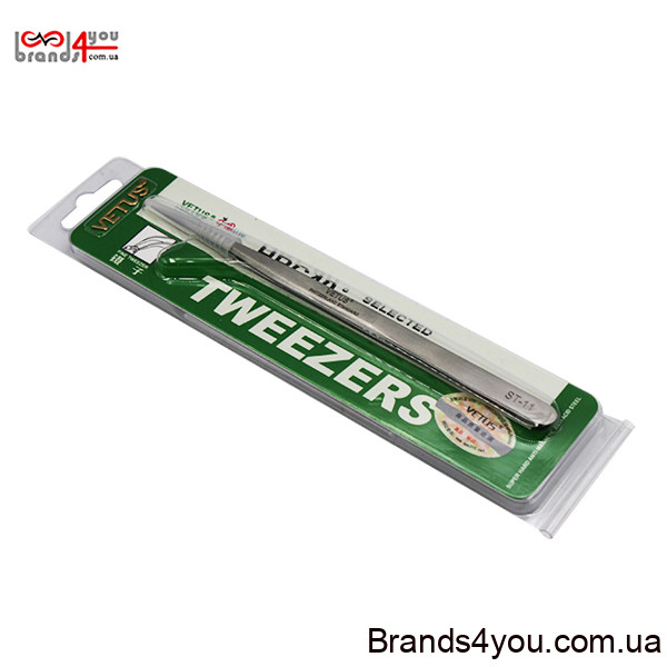 Прямой пинцет для ресниц Vetus St-11