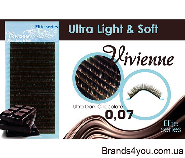 Ресницы Ultra Dark Chocolate Elite Ultra Light & Soft